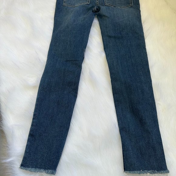 NWT Free People Jeans Sunny Skinny Ankle Raw Hem Boho Distressed Sz 24 #OB901605 - Picture 10 of 10
